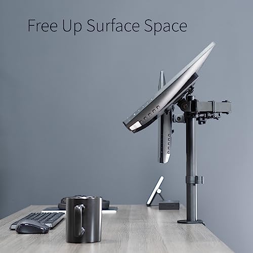 Vivo Adjustable Dual Monitor Steel Stand Black