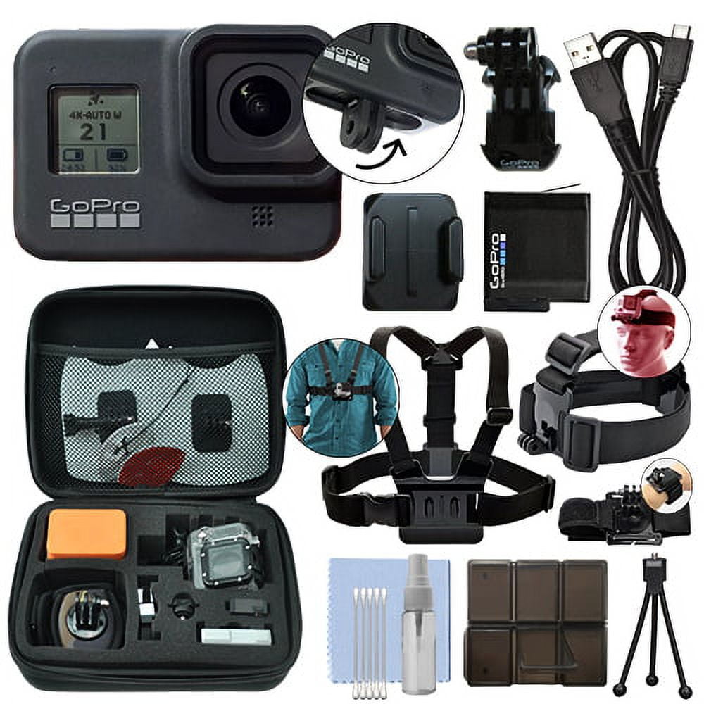 GoPro HERO8 Black 4K Waterproof Camera Bundle