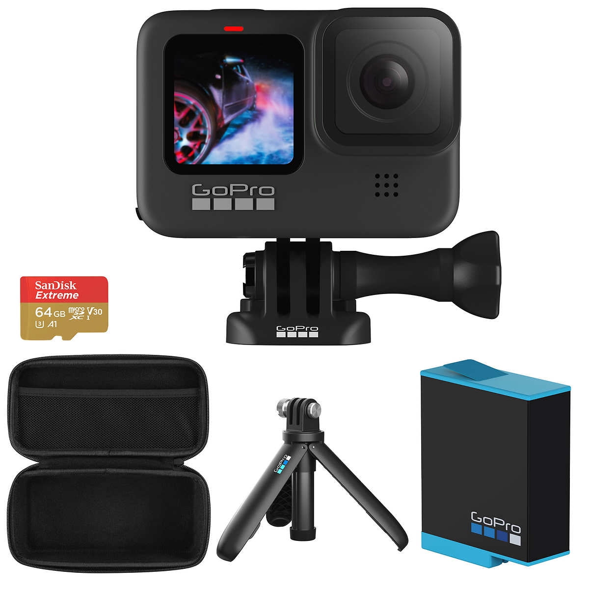 GoPro Hero 9 5K Action Camera Bundle, Black