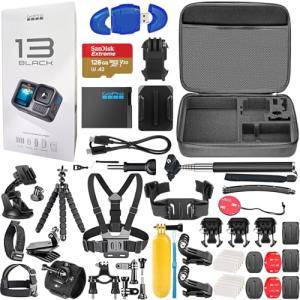 GoPro HERO13 Black - 5.3K Waterproof Action Camera Bundle
