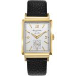 Bulova Frank Sinatra Leather Strap Watch, Gold/Black