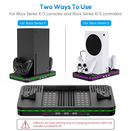 Vertical Cooling Stand for Xbox Series X/S with RGB Lights