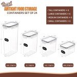 24-Piece Airtight Food Storage Set with Labels