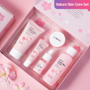 Sakura Skin Care Set: Cleanser, Serum, Creams
