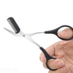 Stainless Steel Eyebrow Trimmer Scissors with Comb