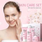 Sakura Skin Care Set: Cleanser, Serum, Creams