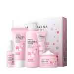 Sakura Skin Care Set: Cleanser, Serum, Creams