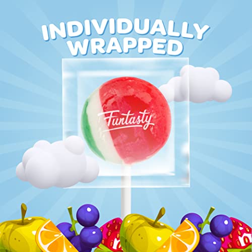 Funtasty Tiger Pops Fruit Flavored Lollipops 75 Count