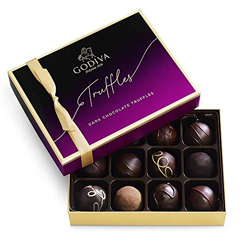 Godiva Dark Chocolate Truffles Gift Box, 12 pc