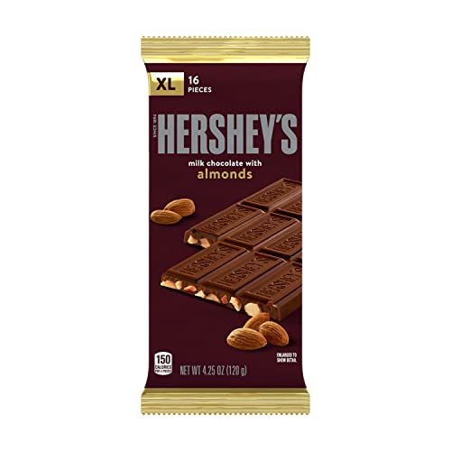 HERSHEY'S Milk Chocolate Almonds Candy Bars, 12 Count