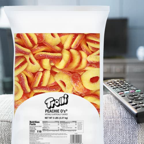 Trolli Peachie O's Sour Gummy Rings 80 Oz