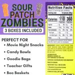 Sour Patch Kids Zombies Halloween Treats - Pack of 3