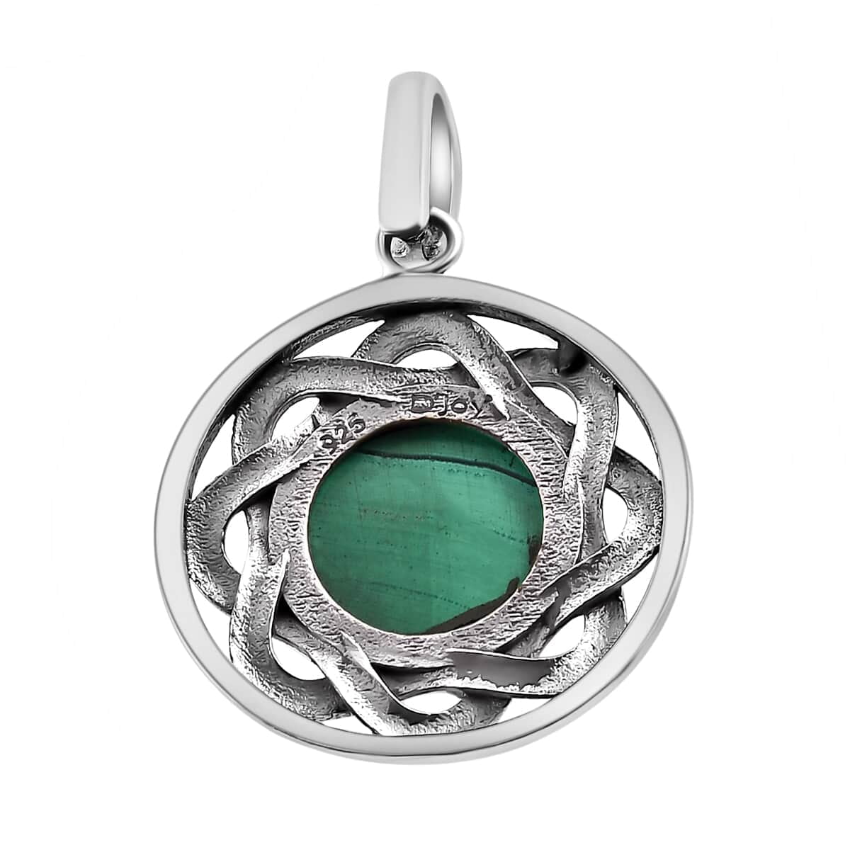 Silver Malachite Pendant Necklace for Women