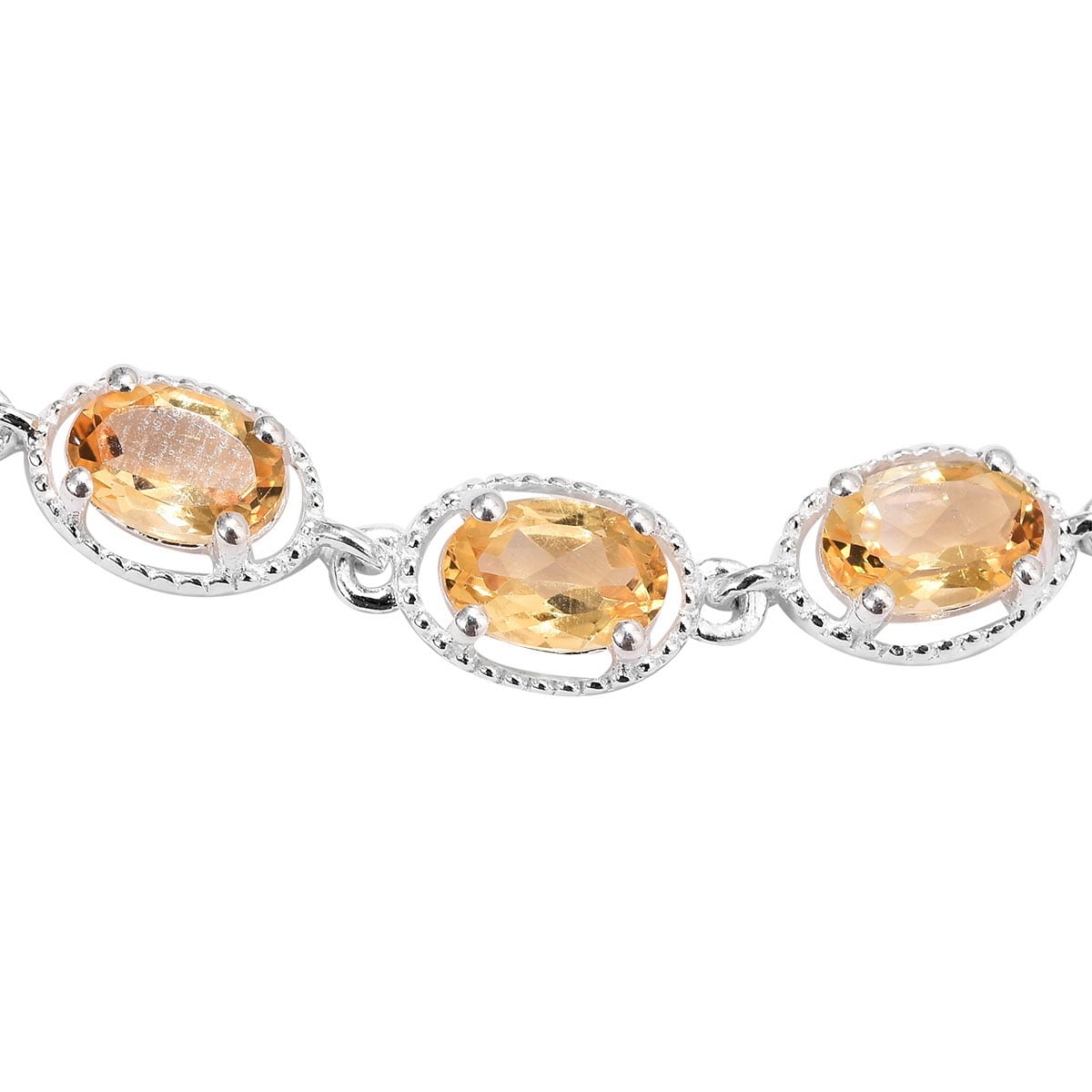 Silver Citrine Bolo Bracelet - Perfect Birthday Gift