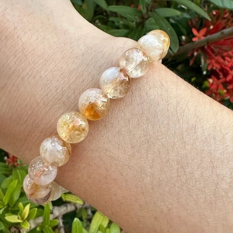 Natural Gemstone Bead Stretchy Crystal Bracelet