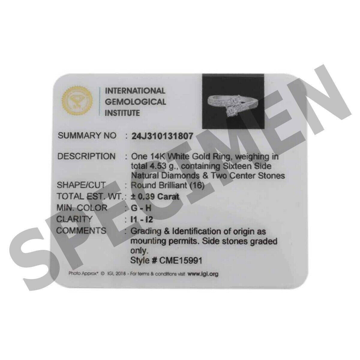 Dancing Diamond 10K White Gold Intertwined Pendant Necklace