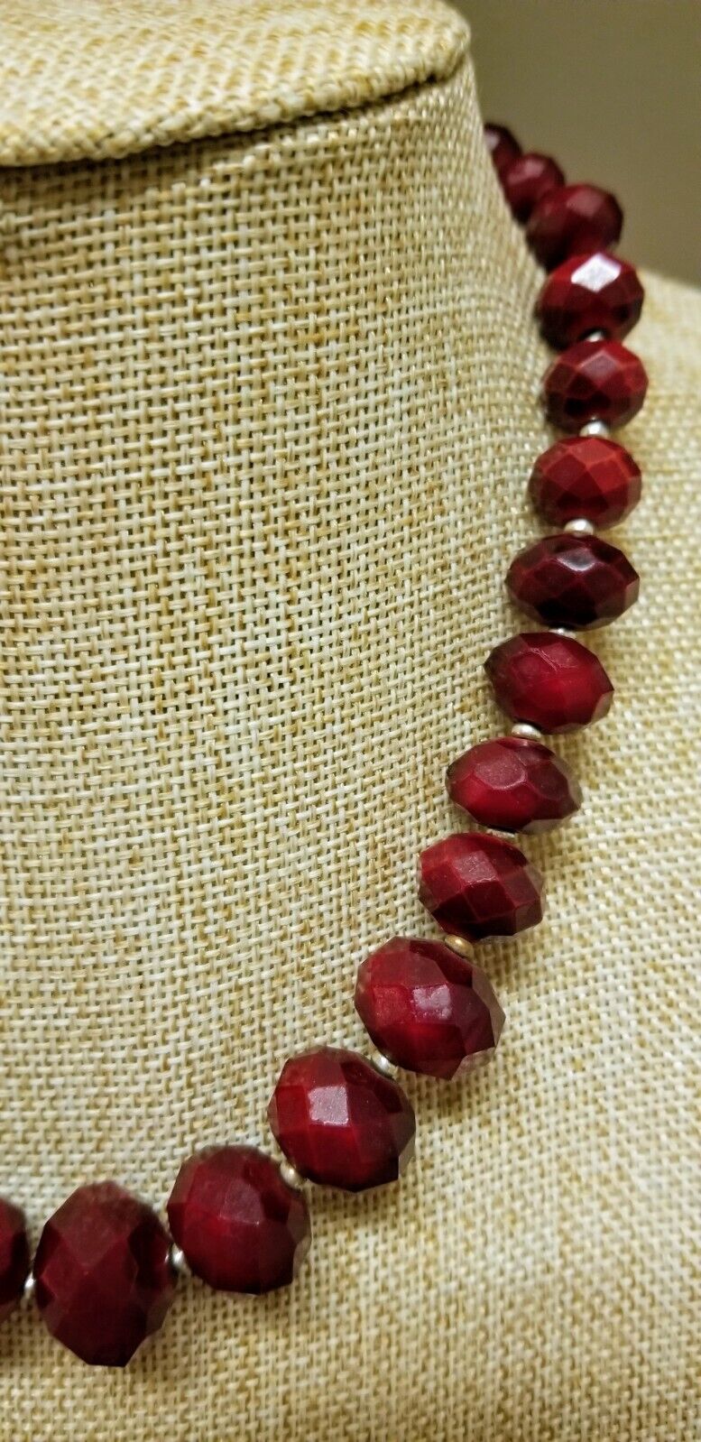 Red Simulated Bead Necklace from White House Black Market