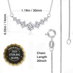 2.8 Carat Moissanite Necklace in White Gold