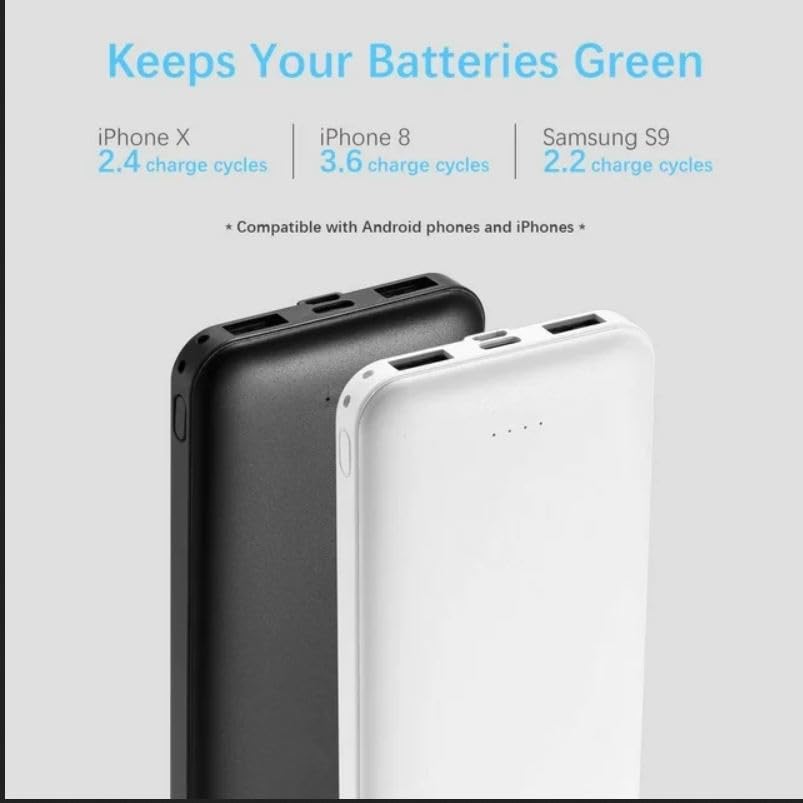 Miady 2-Pack Fast Charging 10000mAh Power Banks
