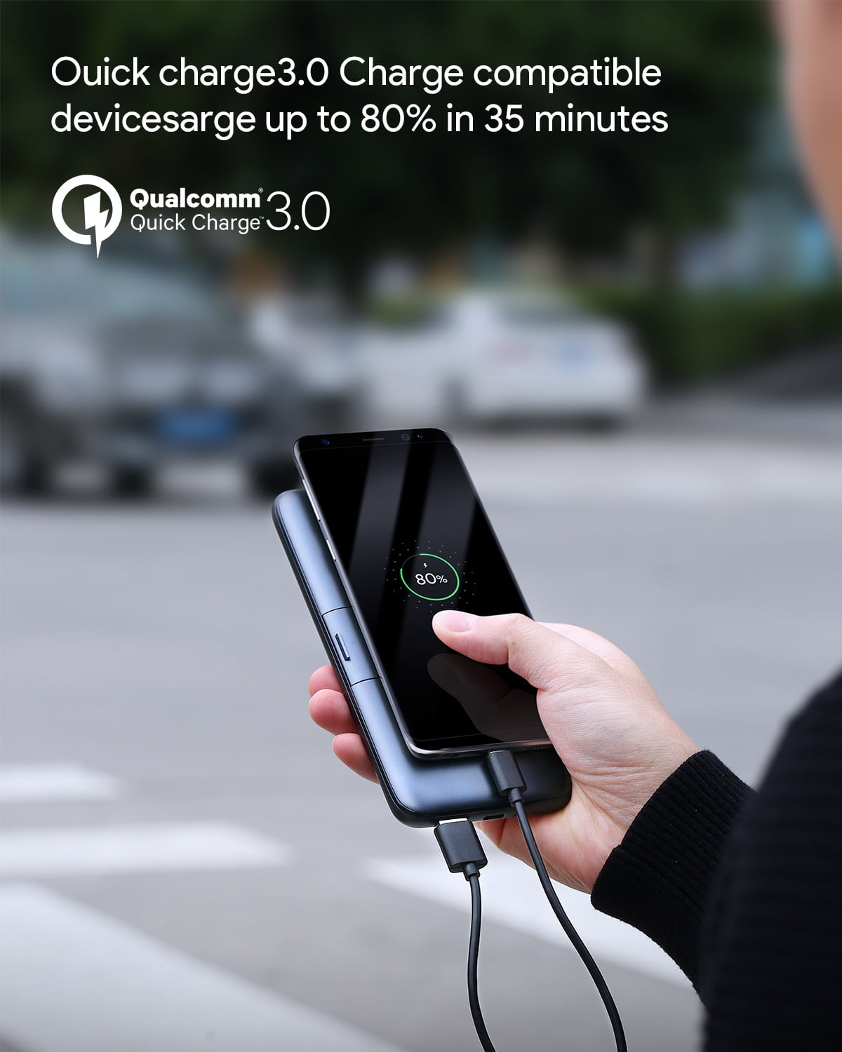 AUKEY 10000mAh Power Bank with Wireless Charging Stand