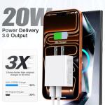 20W Dual Port USB C Wall Charger Block