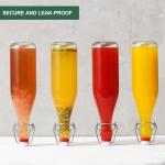 8 Glass Bottles with Swing Top for Brewing