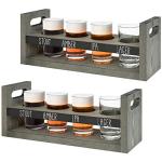 Vintage Gray Wood Beer Flight Sampler Tray Set