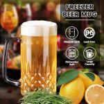 Set of 4 Freezer Beer Mugs – 590ml Insulated