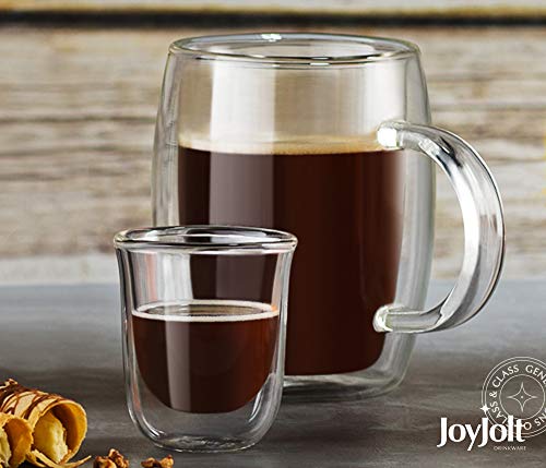 JoyJolt Double-Wall Espresso Glasses - 2 Pack