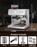 COWSAR 15-Bar Espresso Machine with Grinder and Frother