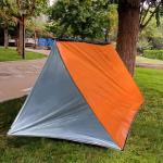Orange 2-Person Emergency Survival Tent with Whistle