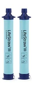 LifeStraw Water Filter for Hiking and Camping - 2 Pack
