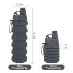 Collapsible Silicone Water Bottles - Two Pack