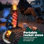 Portable Rocket Stove for Camping and Outdoor Cooking