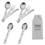 4-in-1 Portable Camping Cutlery Set for 4