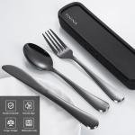 Portable 4-Piece Stainless Steel Cutlery Set