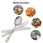 4-in-1 Portable Camping Cutlery Set for 4