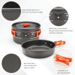 17-Piece Camping Cookware Set with Stainless Steel Utensils