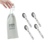4-in-1 Portable Camping Cutlery Set for 4