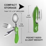 2-Piece Portable Camping Utensil Set - Green