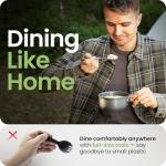 Orblue 4-in-1 Camping Utensils Set, Olive Green