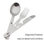 4-in-1 Portable Camping Cutlery Set for 4