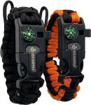 Tactical Paracord Bracelet with Compass and Fire Starter