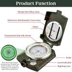 Pocket-Sized Waterproof Hiking Survival Compass