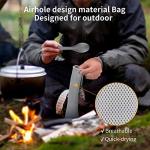 OUTXE Titanium Fork and Spoon Set for Camping