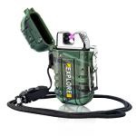 LcFun Waterproof USB Rechargeable Dual Arc Lighter