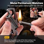 YUSUD Permanent Match Lighter with Keychain Multitool