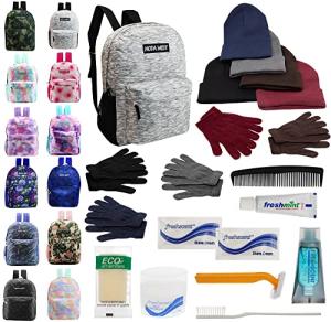 Emergency Backpack Case with Hygiene Kits and Winter Gear