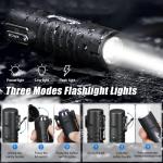 Windproof Electric Lighter with LED Flashlight & Fire Starter