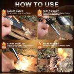 Hkoper 6-Inch Ferro Rod Fire Starter Tool